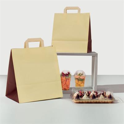 BUSTE CARTA TAKE AWAY   BICOLOR PIATTINA 27+17X29