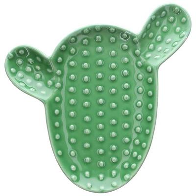 PIATTINO PORC. CACTUS CM.20 VERDE