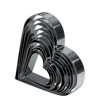 CUORE INOX D. 14 H. 4 CM.