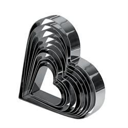 CUORE INOX D. 14 H. 5 CM.