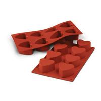 STAMPO IN SILICONE N. 8 CUORI MM.65X60X35