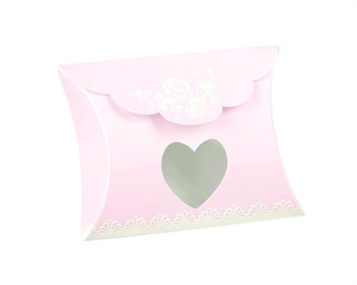 SCAT. BUSTA C/FINESTRA  CUORE SHABBY ROSA 8X8X3