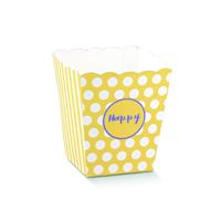 VASO CARTONE HAPPY GIALLO 7X7X11