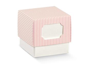 SCATOLA FLEUR RIGHE ROSA 5X5X5