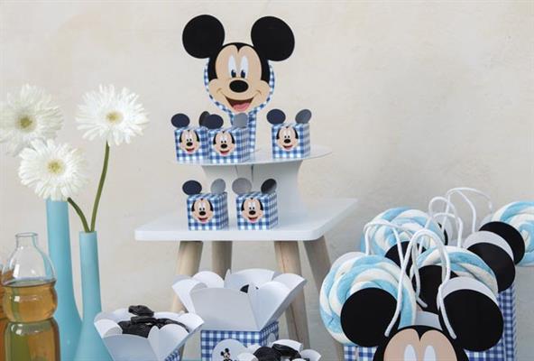 SCAT. FLEUR 50X50X50    MICKEY PARTY BLU