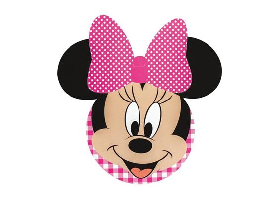 BIGLIETTO CARTONE TESTA MINNIE ROSA D.120