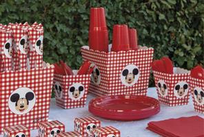 SCAT. FLEUR 70X70X70    MICKEY PARTY ROSSO