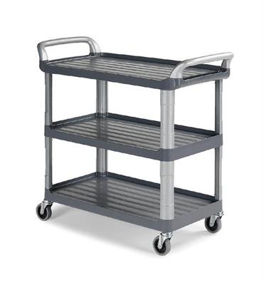 CARRELLO SHELF CM.111X50 3 RIPIANI POLIPR.+ MONT. ALLUMINIO