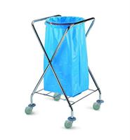 CARRELLO DUST 120L TONDO CROMATO PIEGHEVOLE C/RUOTE