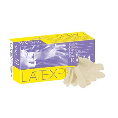 GUANTI LATTICE LATEX PRO 100 PZ. SMALL POWDER FREE SENZA POLVERE