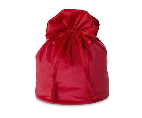 SACCHETTO PORTAPANETTONE VELVET ROSSO CM.22X34 H.