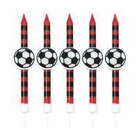 CANDELE STELO PALLONCINI PZ.5 ROSSO/NERO