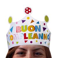 CORONCINA CARTA PZ. 6   BUON COMPLEANNO