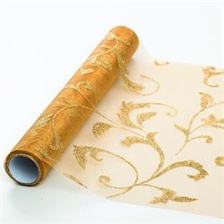 RUNNER CM.28X300 ARABESQUE GLITTER ORO