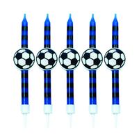 CANDELE STELO PALLONCINI PZ.5 NER/AZZURRO