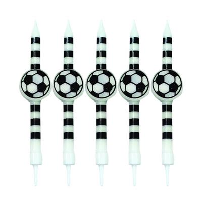 CANDELE STELO PALLONCINI PZ.5 BIANCO/NERO