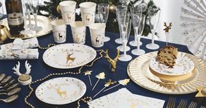 PIATTI CARTA CM. 23 PZ.8 LET IT SNOW GOLD