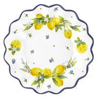 PIATTI CARTA ROUND SHAPE CM.27 PZ.8 LEMON