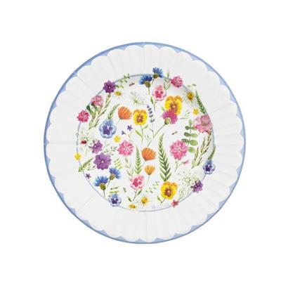 PIATTI CARTA DESSERT CM.21 PZ.8 BOTANIK FLOWERS