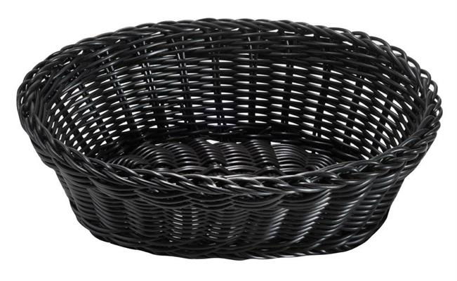 CESTINO POLYRATTAN OVALE CM.23X18 NERO