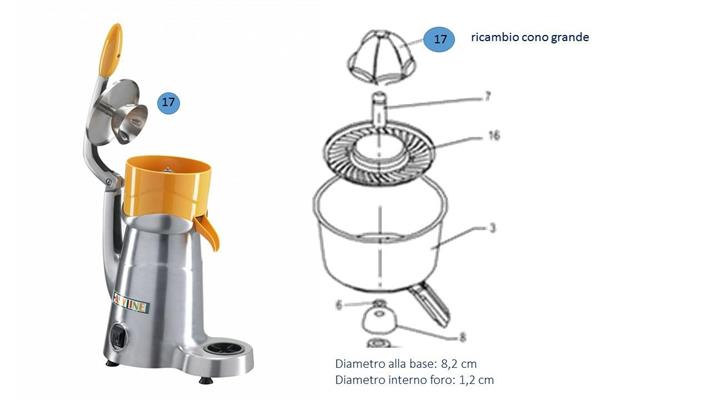 CONO GRANDE SPREMIAGRUMI CJ5A/6 EASY (RICAMBIO)