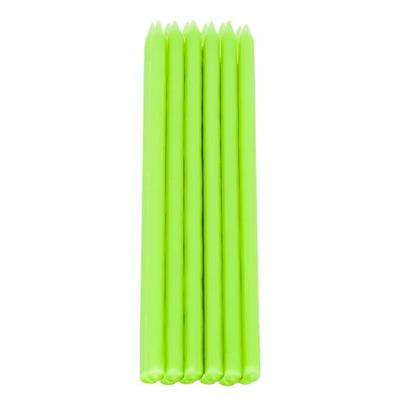 CANDELINE MINI STELO C/SUPP. PZ.12 CM.10 VERDE LIME