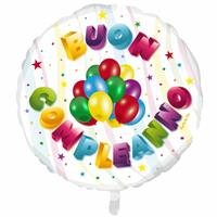 PALLONE FOIL BUON COMPLEANNO PALLONCINI CM.45