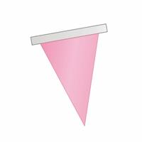 FESTONE BANDIERA TRIANGOLARE MT.10 PVC ROSA