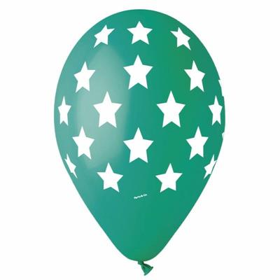 PALLONI CON STAMPA STELLE ALL ROUND PZ.12 VERDE 12