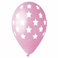 PALLONI CON STAMPA STELLE ALL ROUND PZ.12 ROSA 12