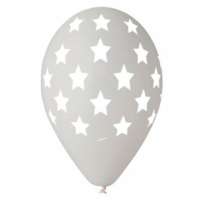 PALLONI CON STAMPA STELLE ALL ROUND PZ.12 GRIGIO 12