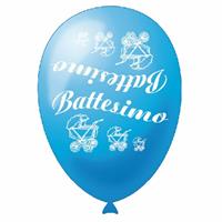 PALLONI 10 PZ.20 STAMPA REVERSE BATTESIMO CELESTE