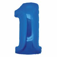 PALLONE FOIL BLU CM. 100 NUMERO 1