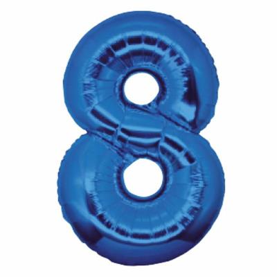 PALLONE FOIL BLU CM. 100 NUMERO 8