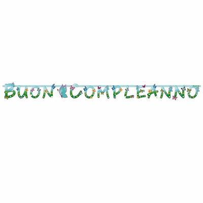 FESTONE LETTERE BUON COMPLEANNO FARFALLE