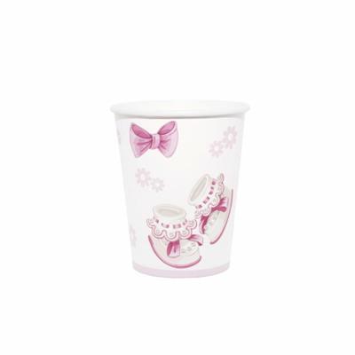 BICCHIERE CARTA 200CC BABY GIRL PZ.8