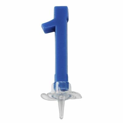 CANDELINA MINI NUMERALE CM.7 NR.1 BLU COBALTO