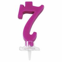 CANDELINA MINI NUMERALE CM.7 NR.7 FUXIA