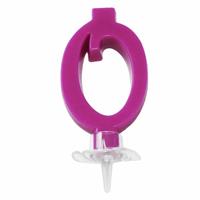 CANDELINA MINI NUMERALE CM.7 NR.0 FUXIA