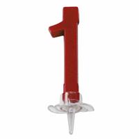 CANDELINA MINI NUMERALE CM.7 NR.1 ROSSA