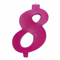 CANDELINA NUMERALE MAX  CM.12 NR.8 FUCSIA