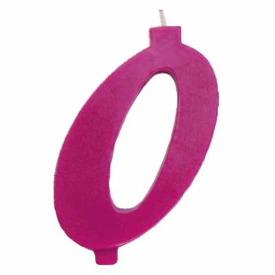 CANDELINA NUMERALE MAX  CM.12 NR.0 FUCSIA