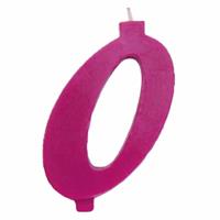 CANDELINA NUMERALE MAX  CM.12 NR.0 FUCSIA