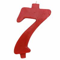 CANDELINA NUMERALE MAX  CM.12 NR.7 ROSSO