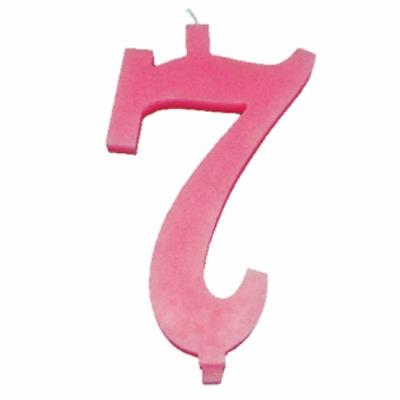 CANDELINA NUMERALE MAX  CM.15 NR.7 ROSA