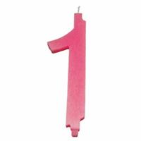 CANDELINA NUMERALE MAX  CM.15 NR.1 ROSA