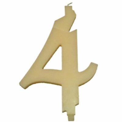 CANDELINA NUMERALE MAX  CM.15 NR.4 AVORIO