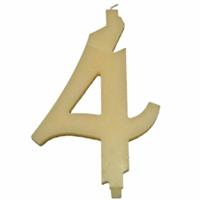 CANDELINA NUMERALE MAX  CM.15 NR.4 AVORIO