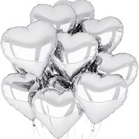 PALLONE FOIL CUORE CM.45 ARGENTO