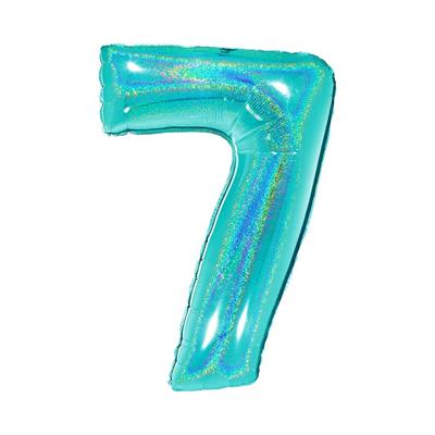 PALLONE FOIL GLITTER    TIFFANY CM.100 NUMERO 7